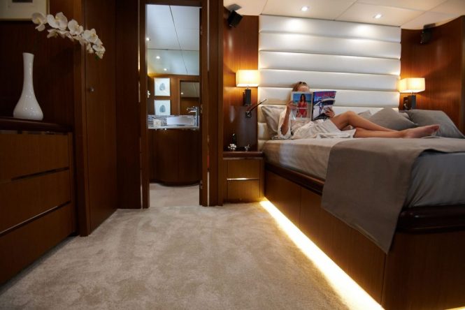 Relaxing aboard a superyacht