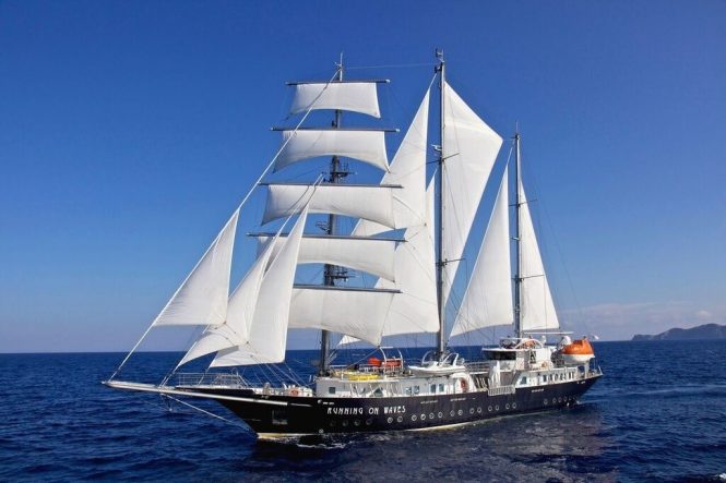 Luxury sailing charter yacht Running On Waves