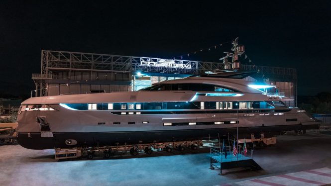 Rossinavi yacht EIV ready for launch © Photo credit by Michele Chiroli