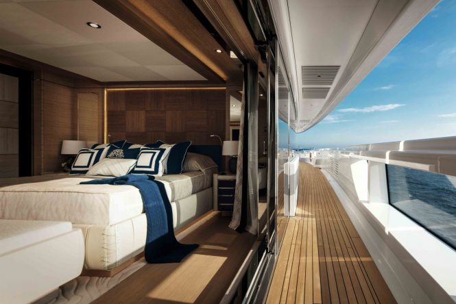 Spacious accommodation with in deck master suite