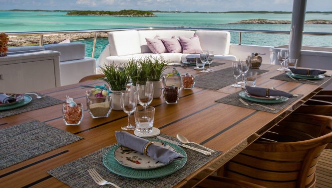 Alfresco dining set up