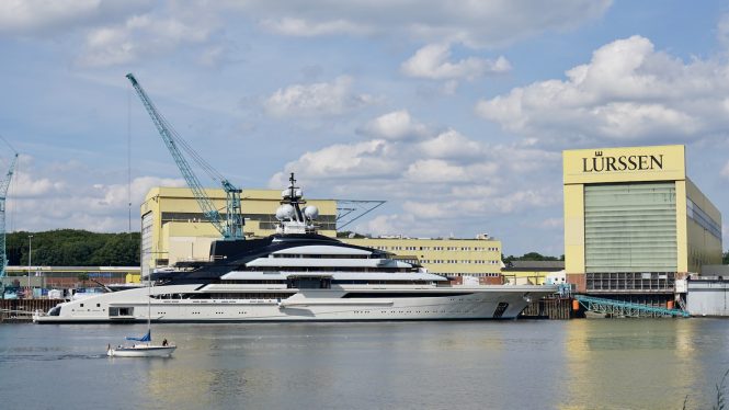Mega yacht NORD - this is believed to be the new name for the 142m superyacht known to date as OPUS - Photo DrDuu