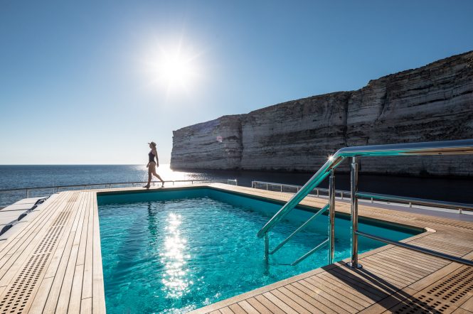Pool aboard Superyacht LANA - © Imperial - photo Jeff Brown