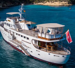 33m classic luxury yacht ODYSSEY III offering 20% off charters in the Balearics