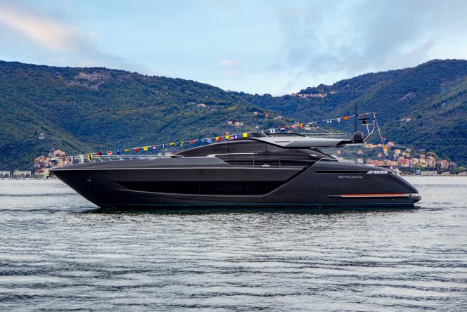 Riva 88' Folgore yacht hull number 2 launched