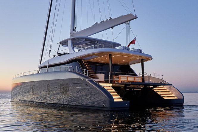Catamaran ABOVE available for charter in the Western Mediterranean