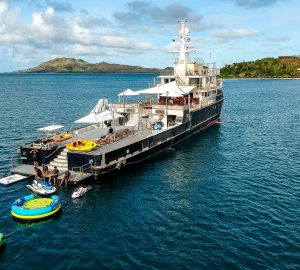 54m explorer yacht LATITUDE special charter offer in French Polynesia