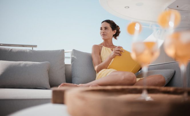 Enjoying the yachting lifestyle on board