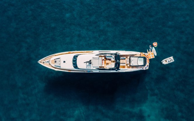 Yacht Bagheera aerial view