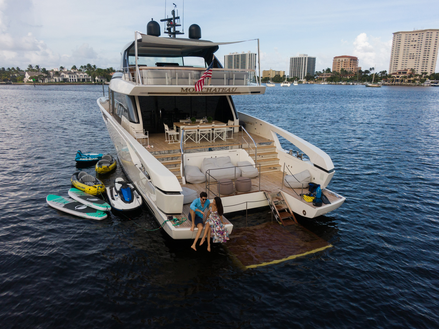 Discounted rate on brand new luxury charter yacht Mon Chateau in the Bahamas