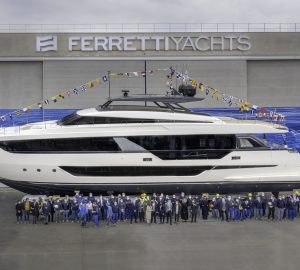 30m Ferretti Yachts 1000 motor yacht EPIC launched - The largest by the Italian Shipyard