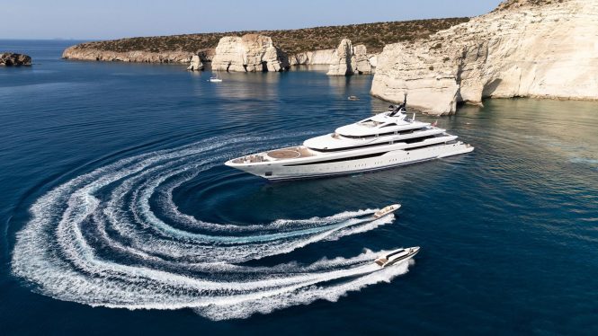 Mega yacht O'PARI available in Greece - Photo © Jeff Brown Photography