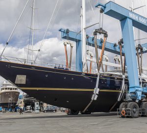 48-metre Perini Navi sailing yacht Morning Glory completes Lusben refit