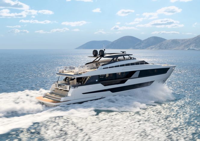 Motor yacht EPIC - rendering © Ferretti