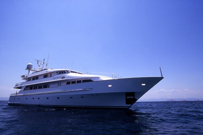 Motor yacht XANA pre-refit , new photos to be released soon.