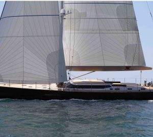 Charter elegant luxury sailing yacht Black Lion in Greece