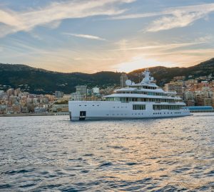 Luxury mega yacht Luminosity shines at the F1 Monaco Grand Prix