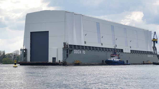Dock 10 with Luxury yacht Project Opera inside - Photo © DrDuu