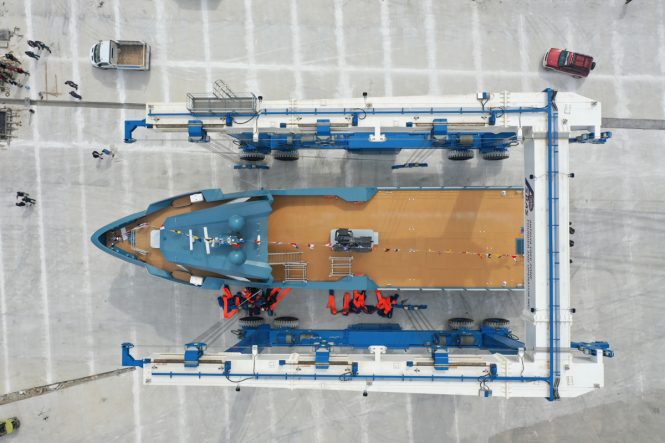 aerial view of PHI PHANTOM © Alia Yachts