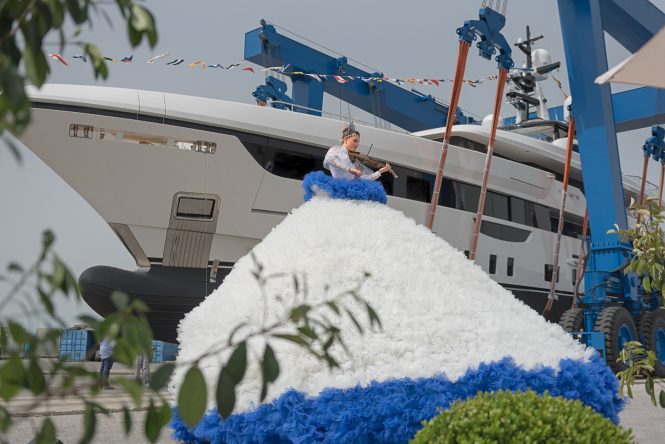Launch ceremony of motor yacht PIACERE