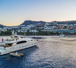 Falcon superyacht SANREF new for Eastern Mediterranean luxury yacht charters