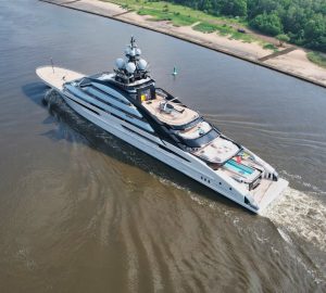 Lürssen mega yacht NORD returns home to Bremen