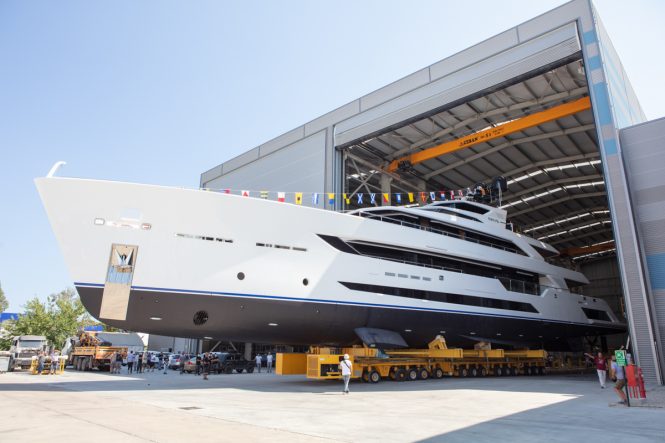 AL WAAB II leaving shed © Alia Yachts