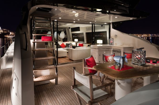 aft deck by night