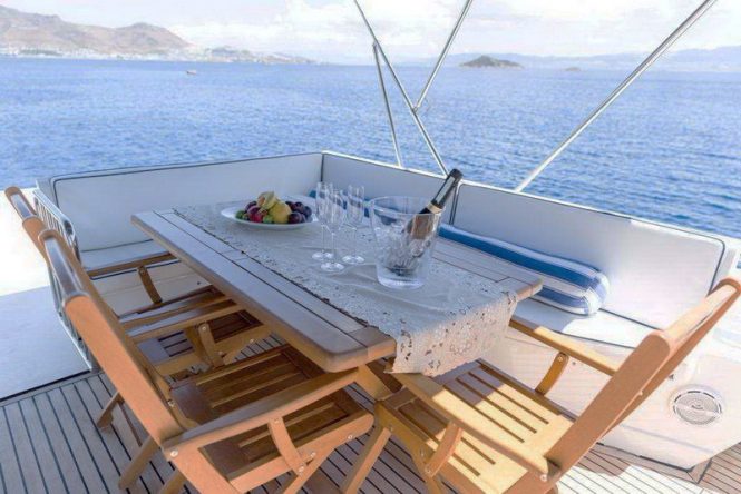 sun deck alfresco dining area