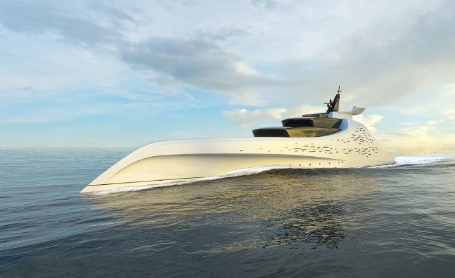 94-metre hydrogen superyacht ZeRO concept by Sam Sorgiovanni Design