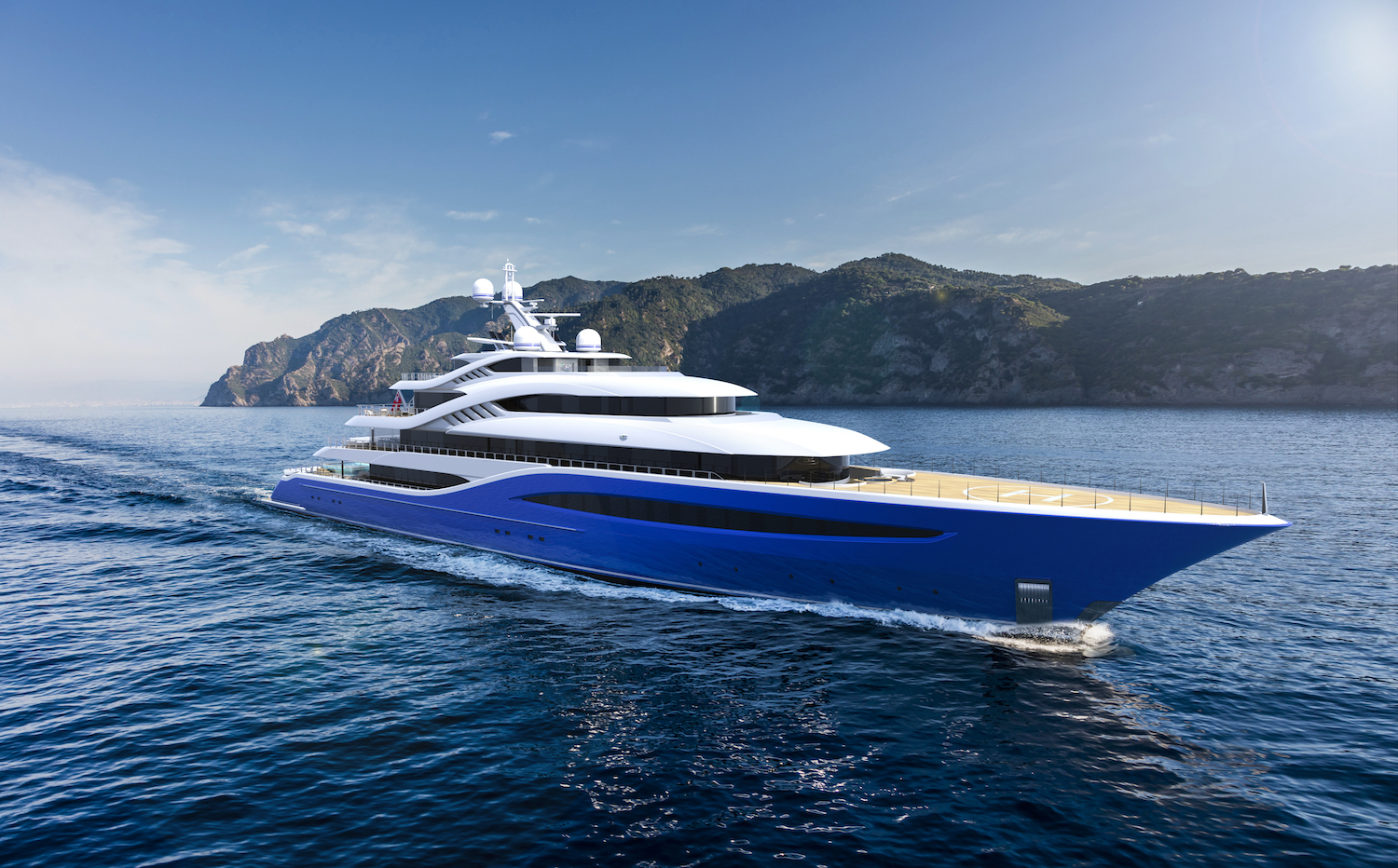 Turquoise Yachts 87m mega yacht Project Vento — Yacht Charter