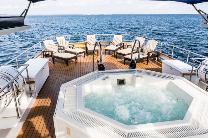 Aboard motor yacht STELLA MARIS available in the Galapagos