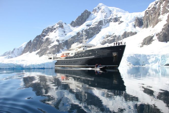 Superyacht LEGEND in Antarctica - Photo © Nicolas Benazeth