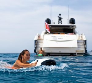 2021-refitted Sunseeker yacht INFINITO offering discounted charter rate in Corsica
