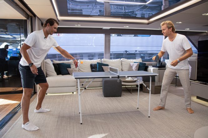 Sunreef Ambassadors’ Cup – a thrilling table tennis clash between Rafael Nadal and Nico Rosberg