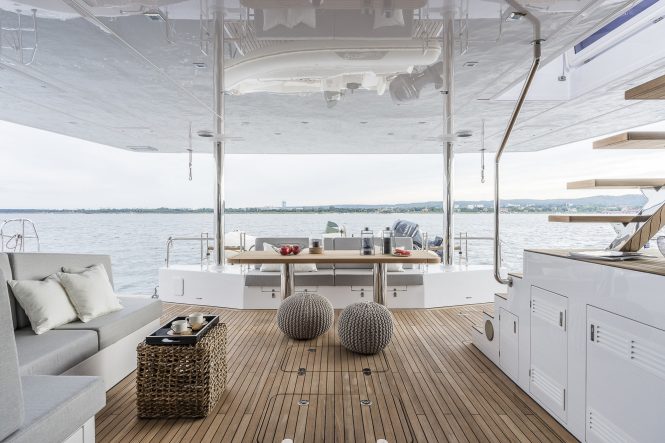 spacious aft deck