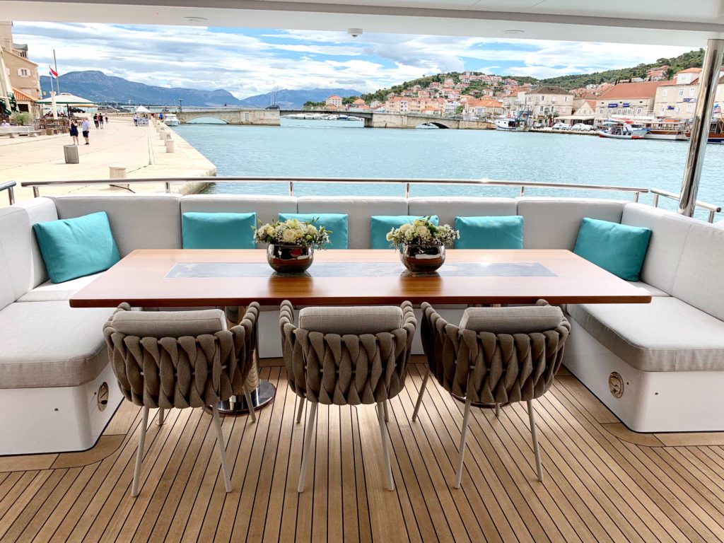 aft deck views of the Croatian towns