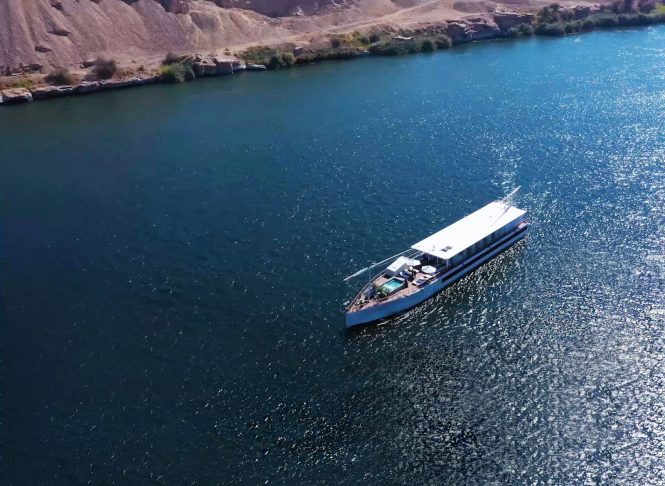 BERGE yacht on Nile river