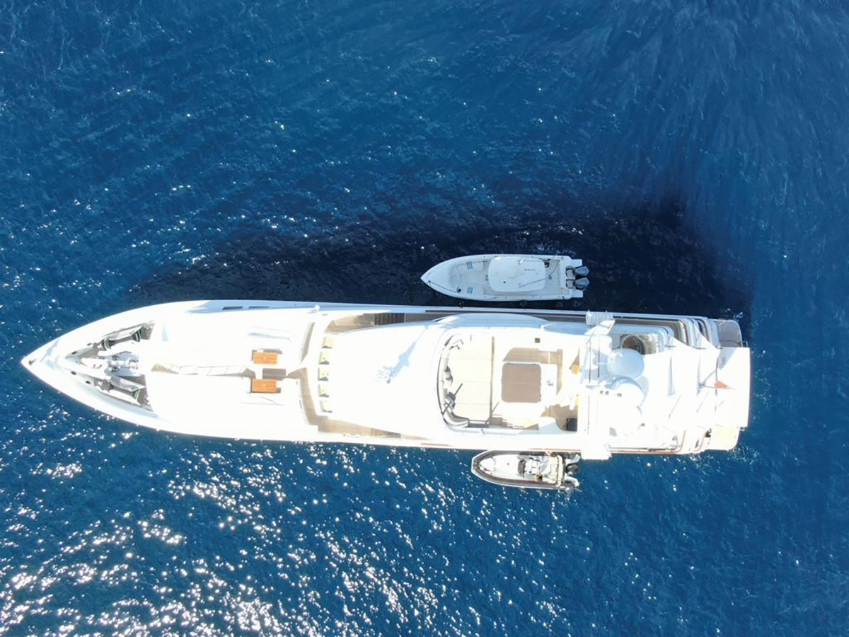 Lady Nora yacht aerial view - Credits Roger Egea