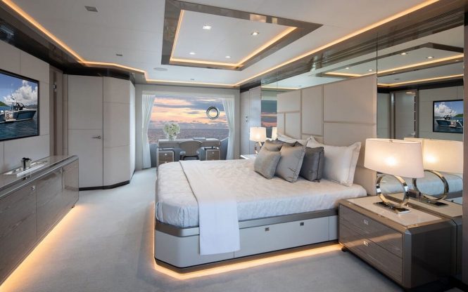 Lovely master suite with great views