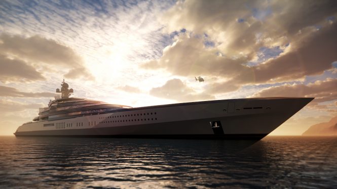 Luxury mega yacht concept CENTERFOLD by Nuvolari Lenard