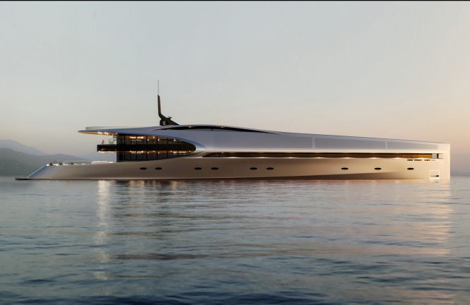 PROJECT UNIQUE 71 superyacht concept by SkyStyle