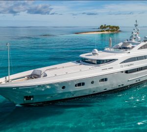 10% Off Special: 50m charter yacht TURQUOISE available in the Caribbean and Bahamas