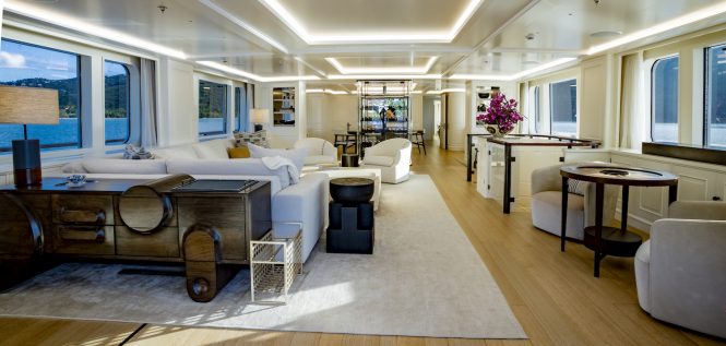 Elegant and welcoming interior for a relax stay on board