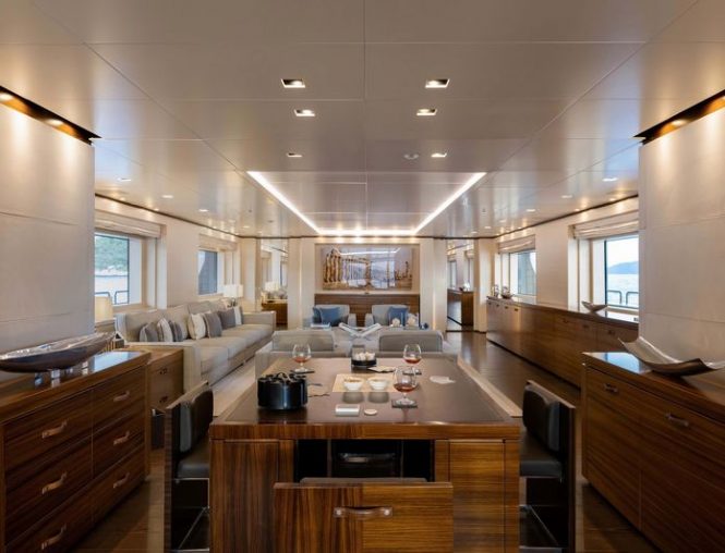 Interior of yacht LAMMOUCHE