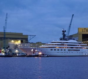 Lürssen launches 160-metre luxury mega yacht Project Blue
