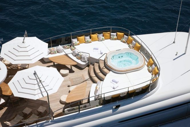 Aerial view of the sun deck