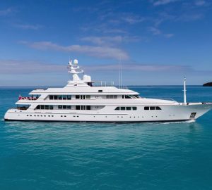 62m motor yacht FLAG offering charter special in the Caribbean