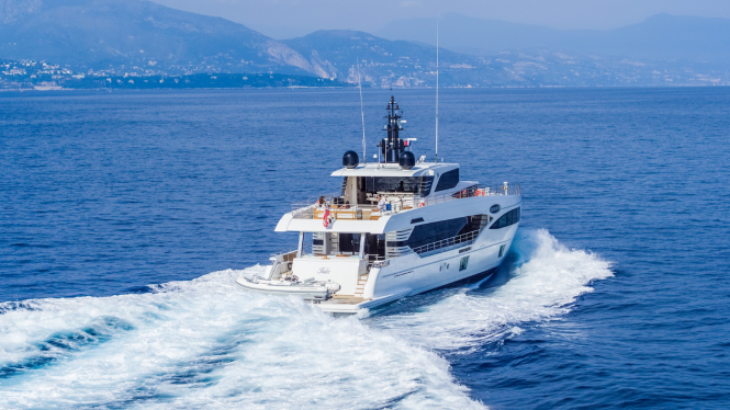 Luxury yacht ISLA cruising the Mediterranean