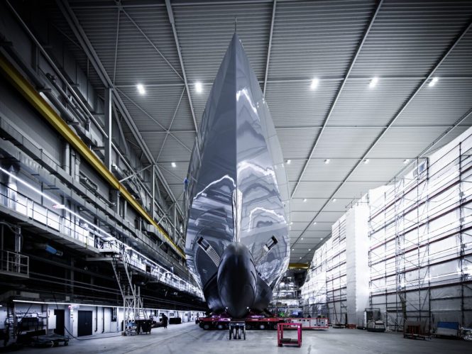 Oceanco 109m mega yacht Project 720 ready to hit water